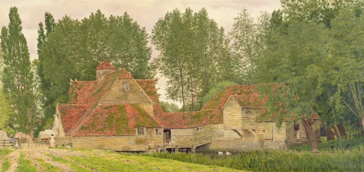 Molino en el Támesis en Mapledurham, 1860